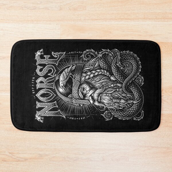 Item preview, Old Man Viking Warrior Raven Runes Norse Mythology designed and sold by GrandeDuc.