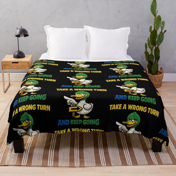Item preview, Take A Wrong Turn And Keep Going Funny Duck designed and sold by TeeTimeTreasure.