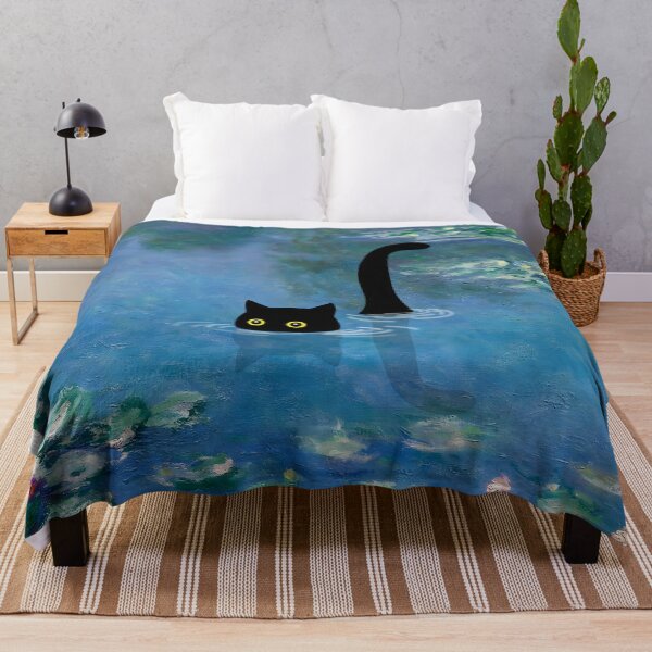 Item preview,  Cat Print Monet Waterlily designed and sold by PurrfectHome.