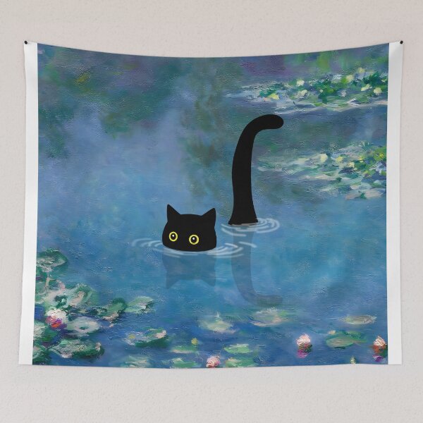 Item preview,  Cat Print Monet Waterlily designed and sold by PurrfectHome.