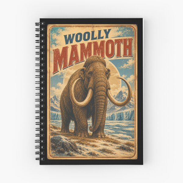 Item preview, Woolly Mammoth Retro Postcard Vintage Ice Age Animal Art designed and sold by EuropeanPrints.