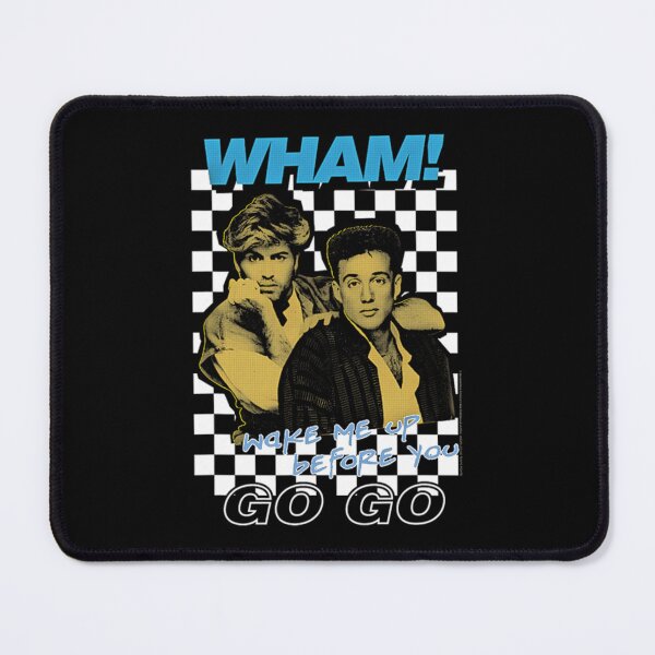 Item preview, 80s Pop Duo Portrait with Checkered Background and Track Title designed and sold by Giftee01.