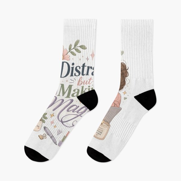 Item preview, Distracted But Making Magic Sticker | ADHD Motivation | Neurodivergent Productivity & Cozy Planner Aesthetic designed and sold by Pixanova.