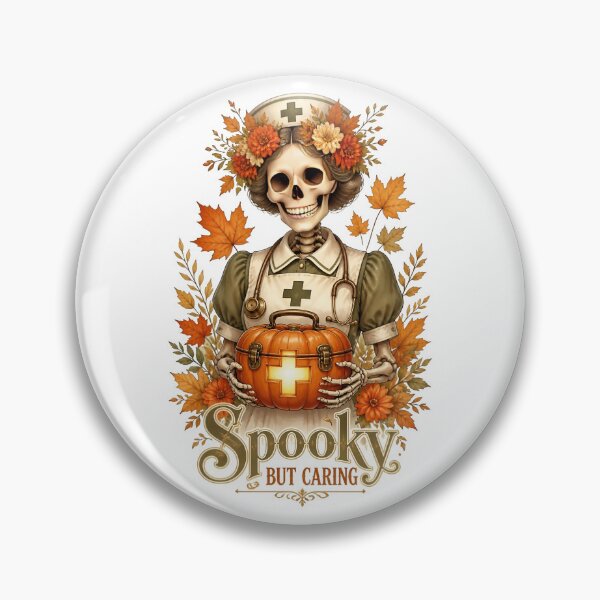 Item preview, Spooky But Caring Skeleton Nurse Halloween designed and sold by Sovereign Supply Co..