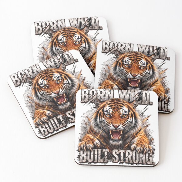 Item preview, Born Wild Built Strong Fierce Tiger designed and sold by TheAngadStore.