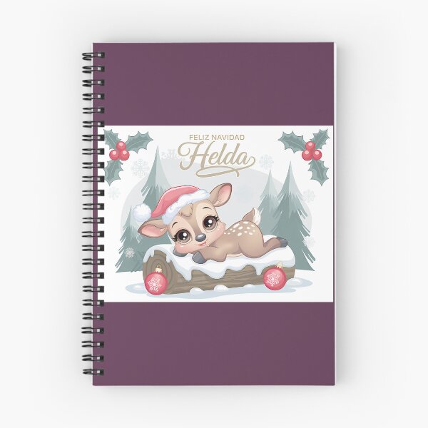 Item preview, Cute Fawn Feliz Navidad Helda Christmas Design designed and sold by SimonettakleArt.