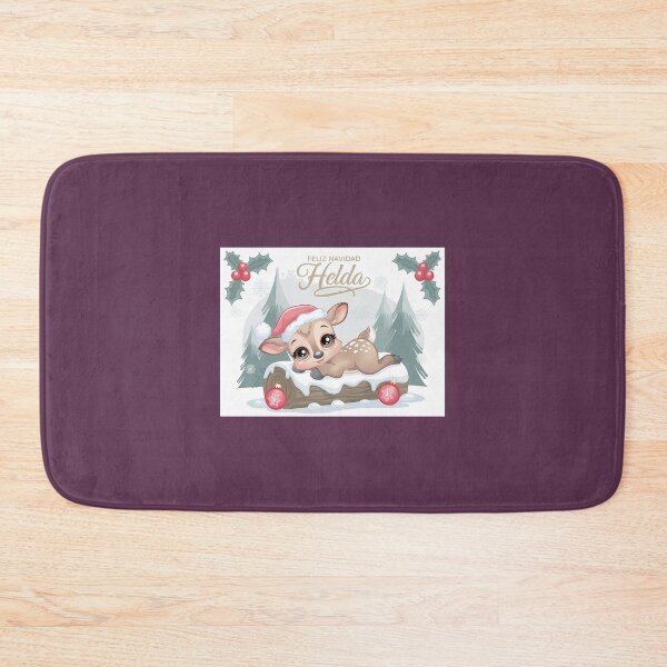 Item preview, Cute Fawn Feliz Navidad Helda Christmas Design designed and sold by SimonettakleArt.
