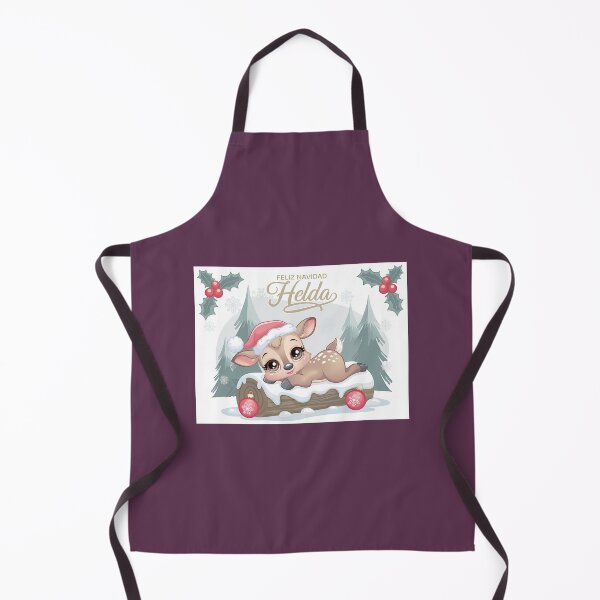 Item preview, Cute Fawn Feliz Navidad Helda Christmas Design designed and sold by SimonettakleArt.