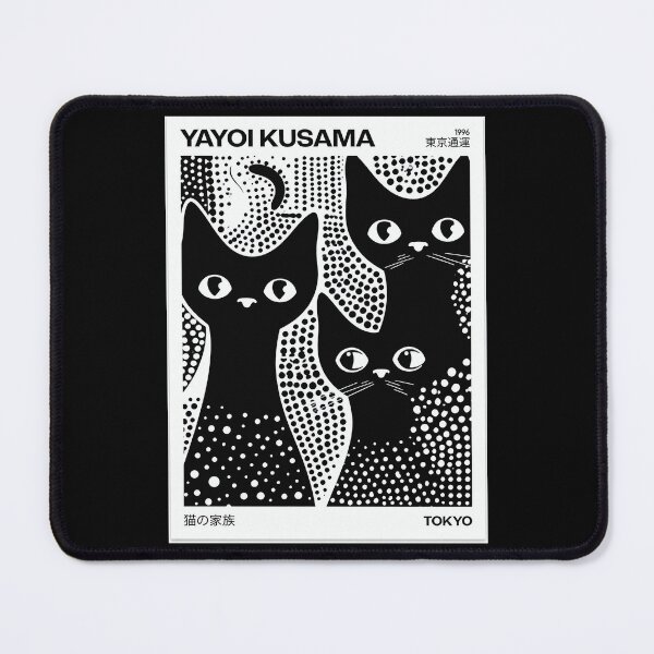 Item preview, Yayoi Kusama Black Cats Poster 1996 - Iconic Polka Dot Cat Wall Art Print, Tokyo Japanese Art designed and sold by HappyGrandmaUB.