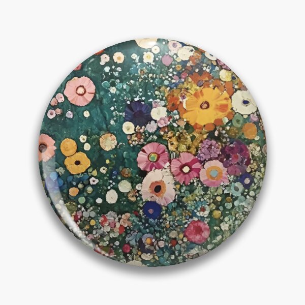 Item preview, Gustav Klimt Flower Garden Colourful Abstract Vivid Flowers Seamless Floral Pattern Digital Art and Illustration designed and sold by Matt_Smith.