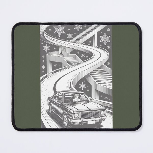 Item preview, Vintage Car Snowflakes Spiral Staircase Art designed and sold by SimonettakleArt.