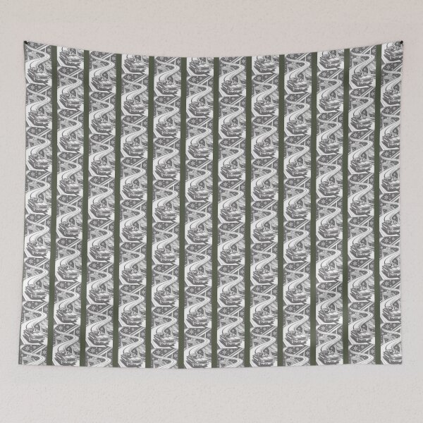 Item preview, Vintage Car Snowflakes Spiral Staircase Art designed and sold by SimonettakleArt.