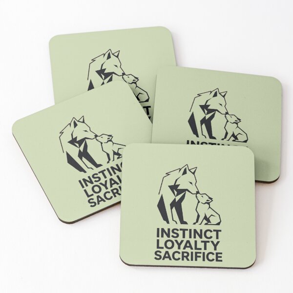 Item preview, Instinct Loyalty Sacrifice - Majestic Wolf Bond Minimalist Art designed and sold by LegendQuarter.