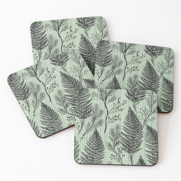 Item preview, Forest Ferns and Pine Branches Woodland Cottagecore Pattern designed and sold by VectorForge.