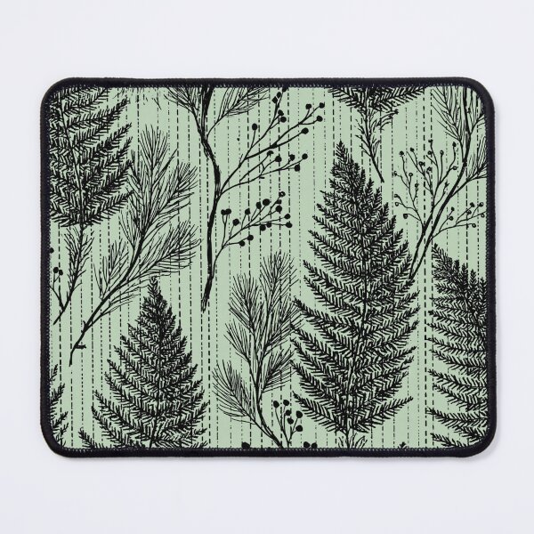 Item preview, Forest Ferns and Pine Branches Woodland Cottagecore Pattern designed and sold by VectorForge.