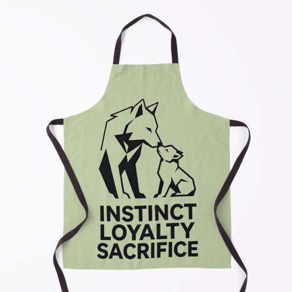 Item preview, Instinct Loyalty Sacrifice - Majestic Wolf Bond Minimalist Art designed and sold by LegendQuarter.