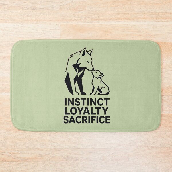 Item preview, Instinct Loyalty Sacrifice - Majestic Wolf Bond Minimalist Art designed and sold by LegendQuarter.