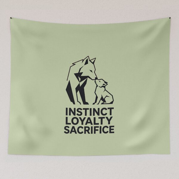 Item preview, Instinct Loyalty Sacrifice - Majestic Wolf Bond Minimalist Art designed and sold by LegendQuarter.