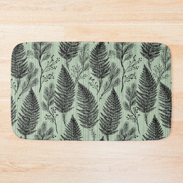 Item preview, Forest Ferns and Pine Branches Woodland Cottagecore Pattern designed and sold by VectorForge.