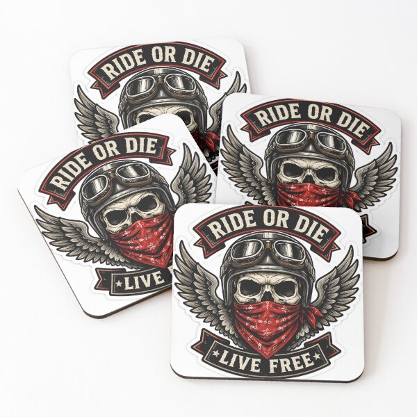Item preview, Ride or die skull emblem stickers  designed and sold by Kushwaha18.