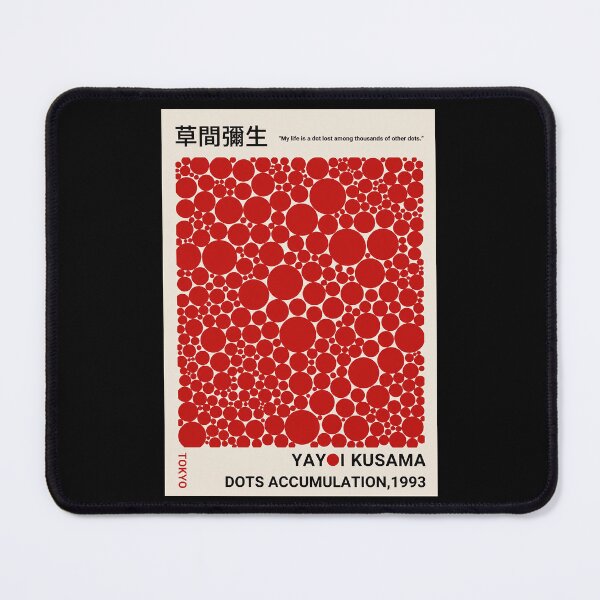 Item preview, Yayoi Kusama Dots Accumulation Poster 1993 - Red Polka Dot Wall Art Print with Famous Quote, Tokyo Art designed and sold by scrambledpeg.