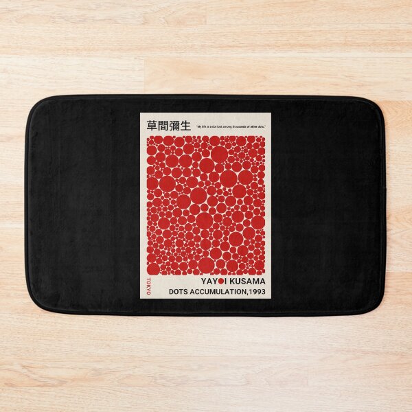 Item preview, Yayoi Kusama Dots Accumulation Poster 1993 - Red Polka Dot Wall Art Print with Famous Quote, Tokyo Art designed and sold by scrambledpeg.