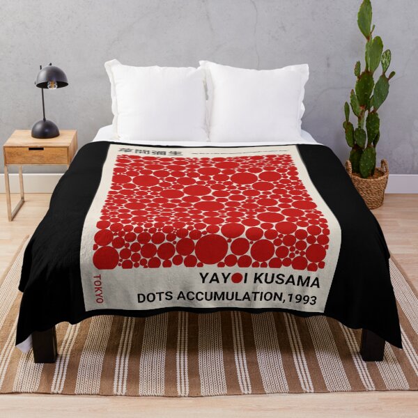Item preview, Yayoi Kusama Dots Accumulation Poster 1993 - Red Polka Dot Wall Art Print with Famous Quote, Tokyo Art designed and sold by scrambledpeg.