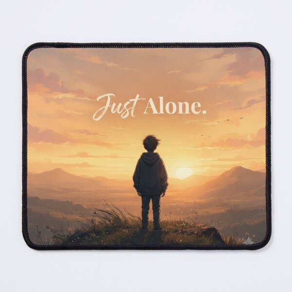 Item preview, Just Alone Sunset Aesthetic Motivational Quote Art Poster designed and sold by Trendykunnu.