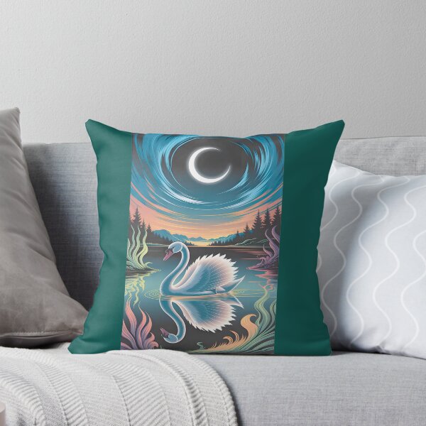 Item preview, Crescent Moon Swan Serenity designed and sold by SimonettakleArt.