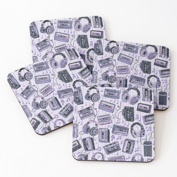 Item preview, Retro Cassette Tapes and Headphones Music Lover Pattern designed and sold by VectorForge.