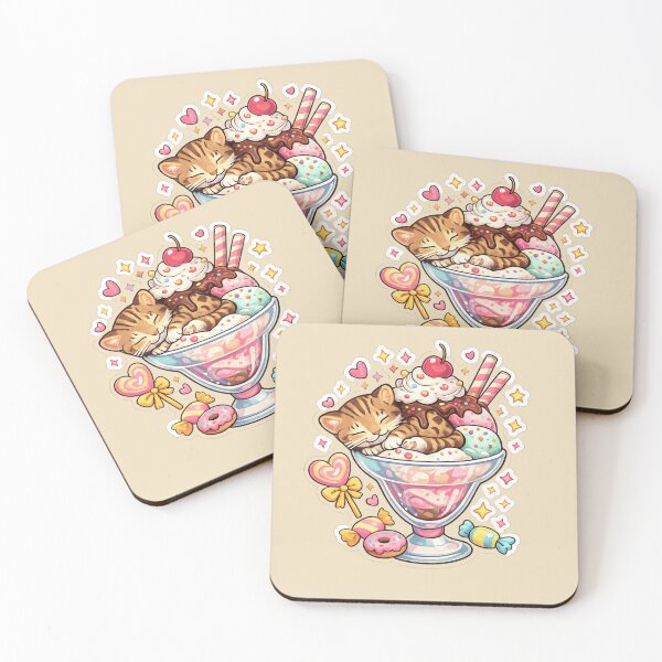 Item preview, Sweet Dreams Sundae Cat designed and sold by Chiknook.