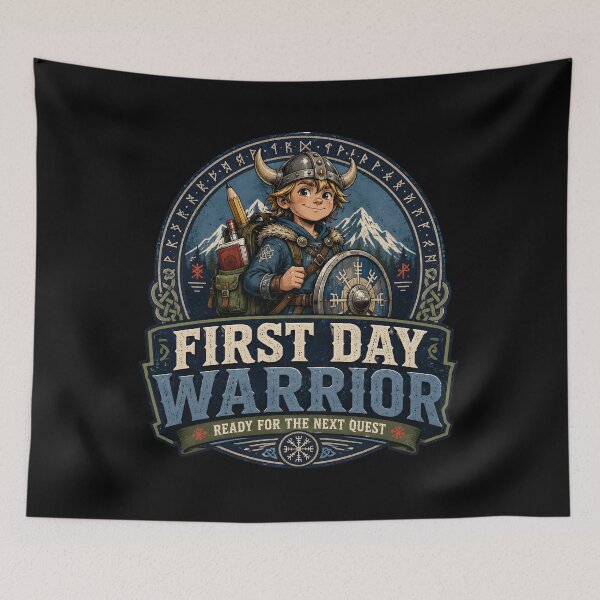 Item preview, First Day Warrior – Ready for the Next Quest designed and sold by R3X .