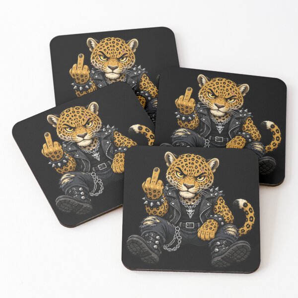 Item preview, Middle Finger Rebellious Cheetah Leopard designed and sold by pUNKnown.