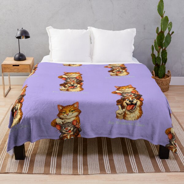 Item preview, Fur, Whiskers & Chaos – Funny Cat Rat Dog Cartoon | Smug Cat, Cheeky Rat, Goofy Dog Vertical Long Design designed and sold by EdgeSphere.