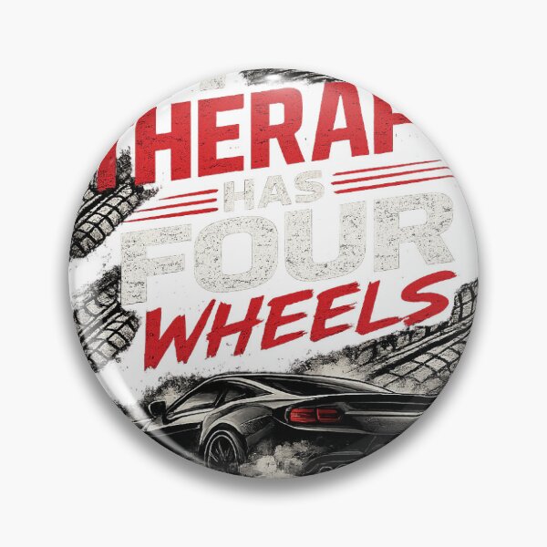 Item preview, My Therapy Has Four Wheels  | Funny Car Enthusiast Racing Tire Track Graphic  designed and sold by heroes-one.