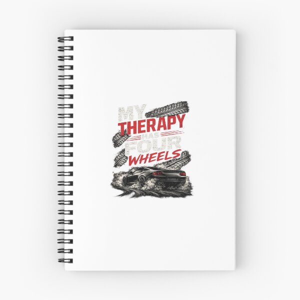 Item preview, My Therapy Has Four Wheels  | Funny Car Enthusiast Racing Tire Track Graphic  designed and sold by heroes-one.