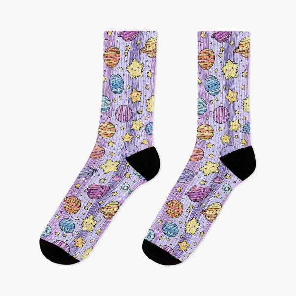 Item preview, Kawaii Space Planets, Cute Stars and Rockets Space Pattern designed and sold by VectorForge.