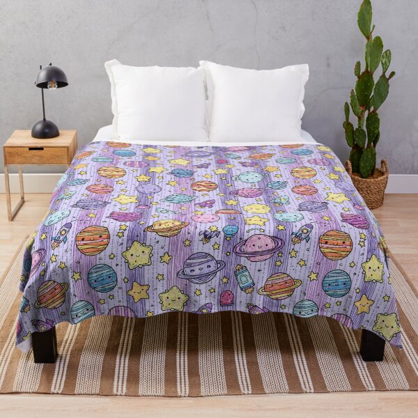 Item preview, Kawaii Space Planets, Cute Stars and Rockets Space Pattern designed and sold by VectorForge.