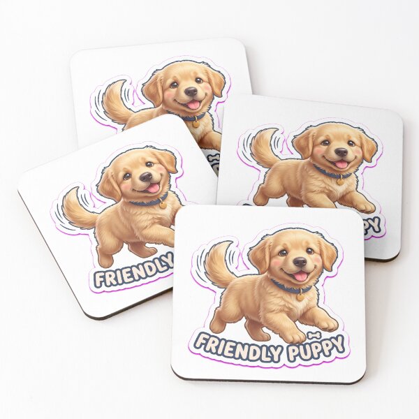 Item preview, Friendly Puppy Cute Dog Kawaii Puppy Lover Vinyl Decal designed and sold by MR4me.