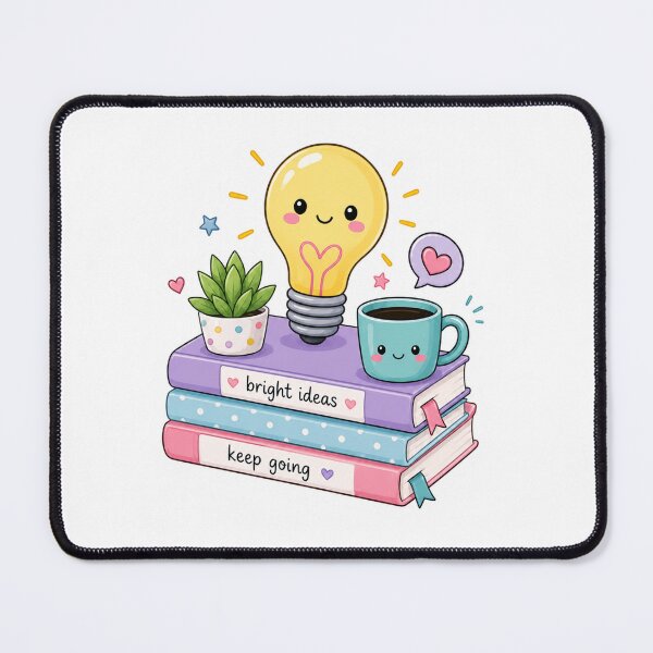 Item preview, Cute Bright Ideas | Kawaii Study Sticker | Book Lover Decal | Coffee & Light Bulb | ADHD Planner | Productivity Gift designed and sold by Pixanova.