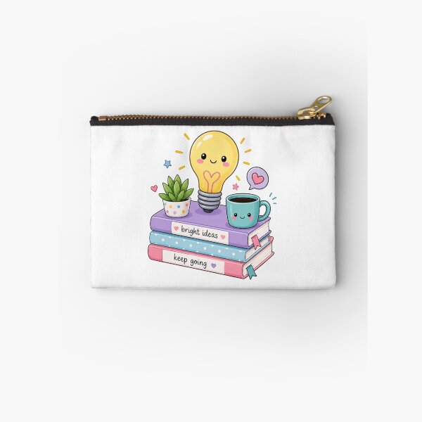 Item preview, Cute Bright Ideas | Kawaii Study Sticker | Book Lover Decal | Coffee & Light Bulb | ADHD Planner | Productivity Gift  designed and sold by Pixanova.
