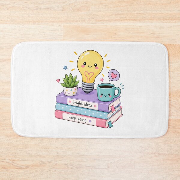 Item preview, Cute Bright Ideas | Kawaii Study Sticker | Book Lover Decal | Coffee & Light Bulb | ADHD Planner | Productivity Gift  designed and sold by Pixanova.