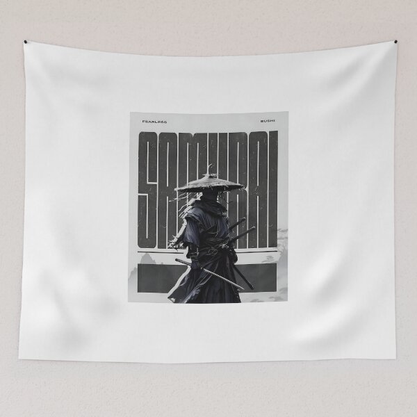 Item preview, Lone Samurai Japanese Warrior Cyberpunk Wears designed and sold by Stickershutter.