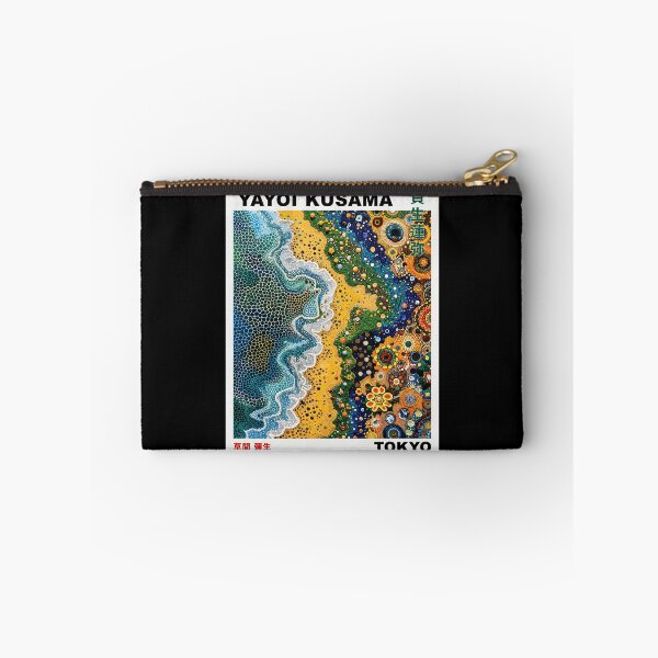 Item preview, Yayoi Kusama Ocean Shore Poster 1995 - Vibrant Blue Yellow Beach Wall Art Print, Tokyo Art Decor designed and sold by MorningJoco.