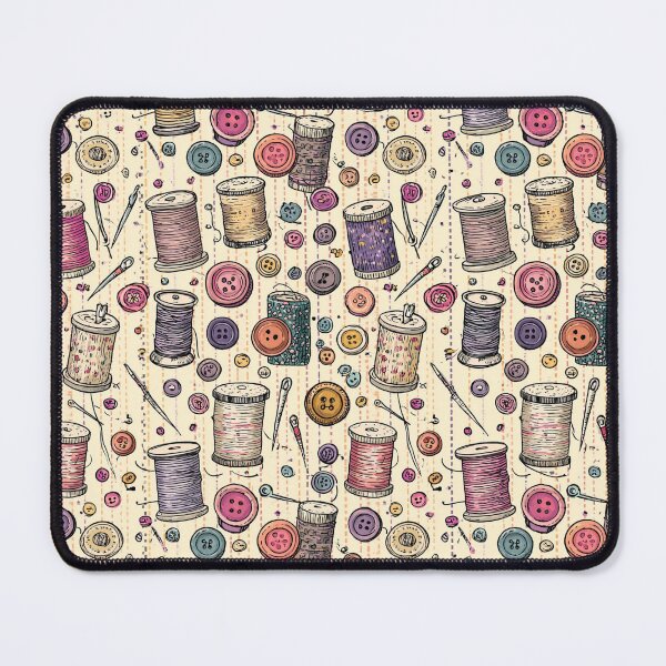 Item preview, Vintage Sewing Spools, Buttons and Needles Craft Pattern designed and sold by VectorForge.