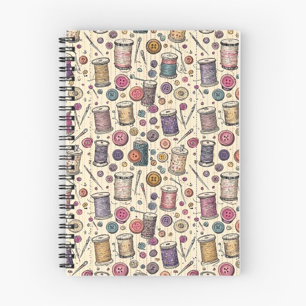 Item preview, Vintage Sewing Spools, Buttons and Needles Craft Pattern designed and sold by VectorForge.