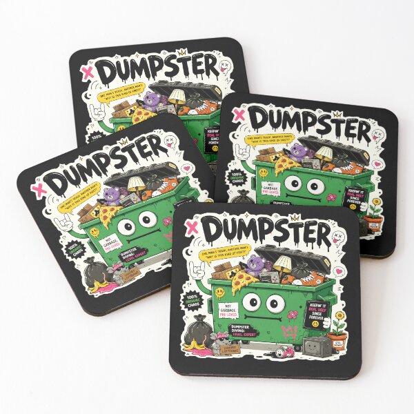 Item preview, Dumpster Diving - 100% Organic Chaos Funny Trash Art designed and sold by snewen.