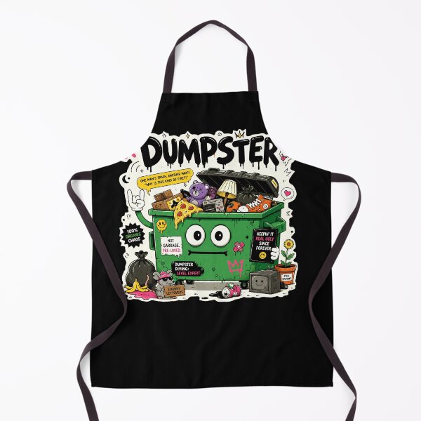 Item preview, Dumpster Diving - 100% Organic Chaos Funny Trash Art designed and sold by snewen.