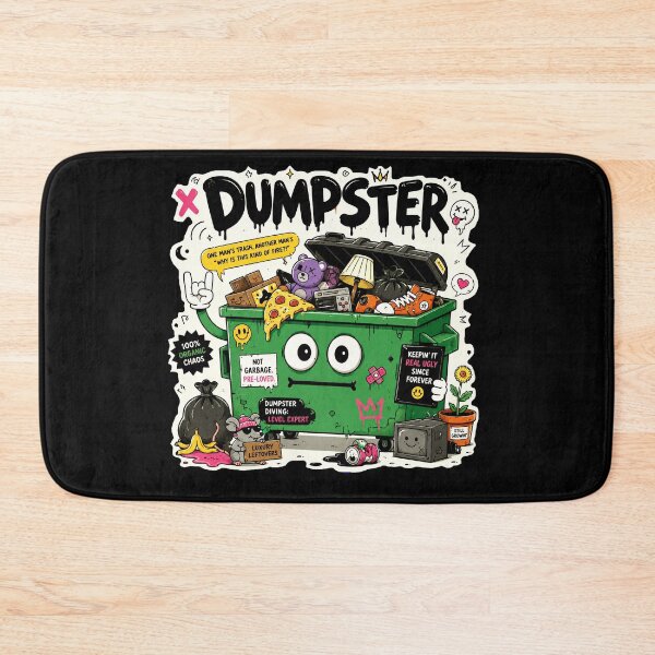 Item preview, Dumpster Diving - 100% Organic Chaos Funny Trash Art designed and sold by snewen.