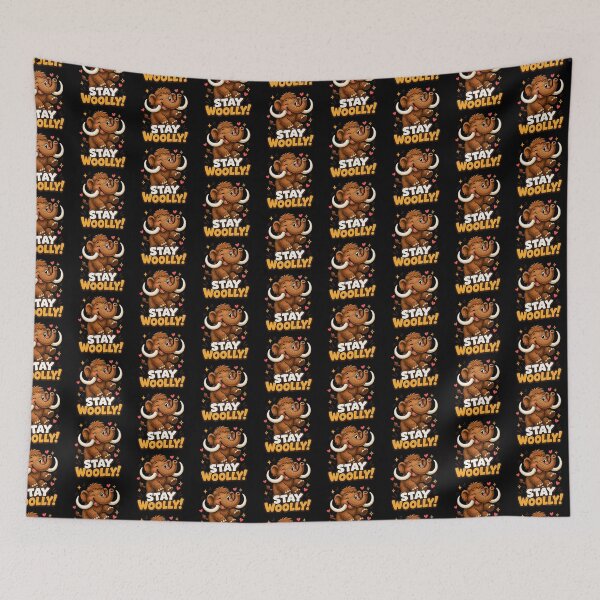 Item preview, Stay Woolly – Cute Funny Woolly Mammoth Cartoon designed and sold by EuropeanPrints.